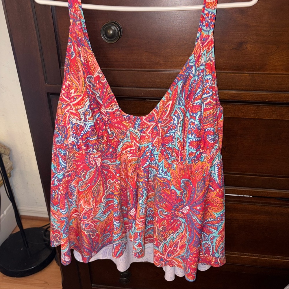 Sunset curves Vibrant Paisley Women's Tankini Top